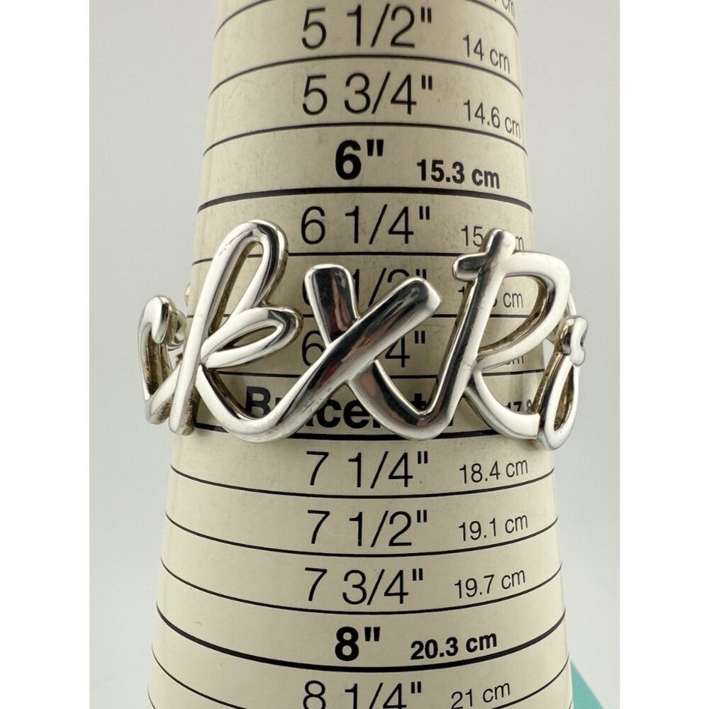 RARE Tiffany & Co. Rock x Roll Cuff Bracelet Paloma Picasso Graffiti Silver - Picture 7 of 7